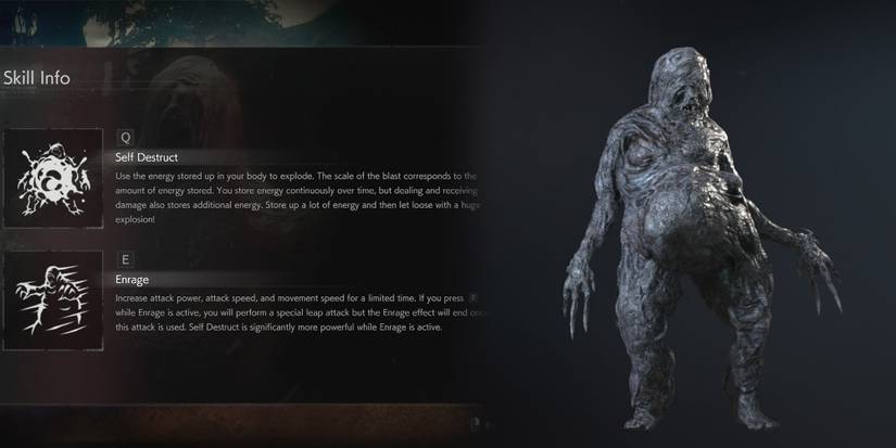 Resident Evil ReVerse - Fat Molded Model Viewer Next To Skill Descriptions