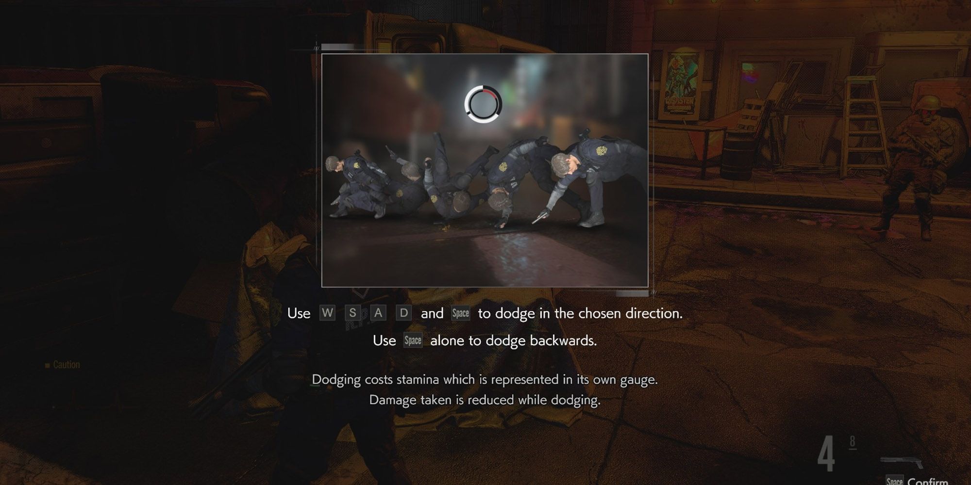 Resident Evil ReVerse - Tutorial Showing Player How To Dodge