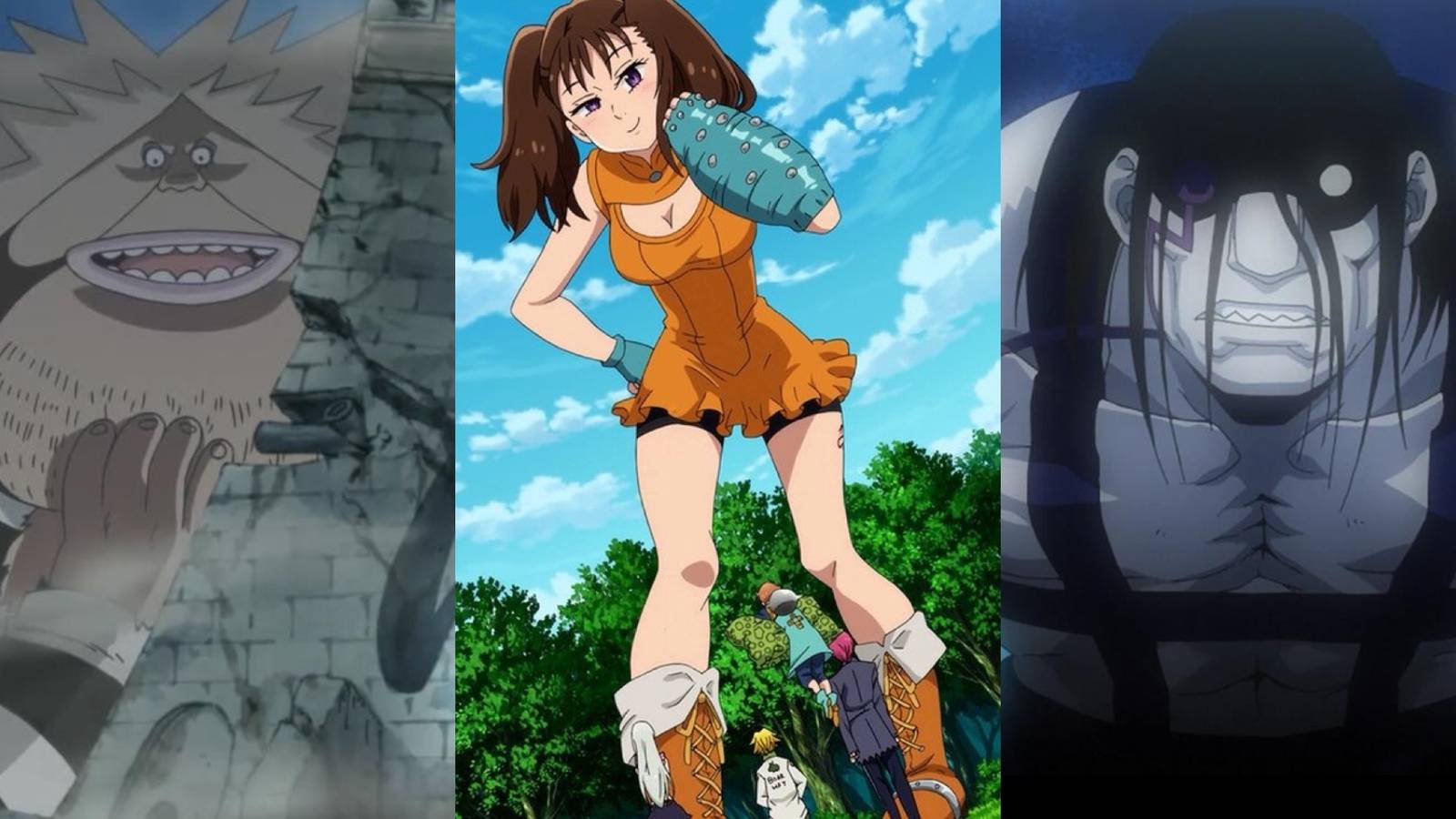 Sanjuan Wolf in One Piece, Diane in Seven Deadly Sins, Sloth in Fullmetal Alchemist