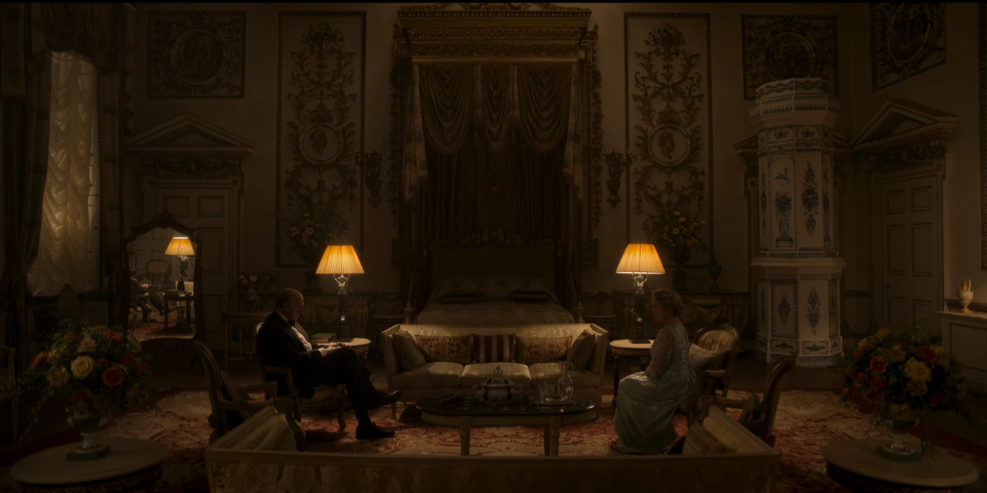 Prince Phillip and The Queen have a conversation in The Crown