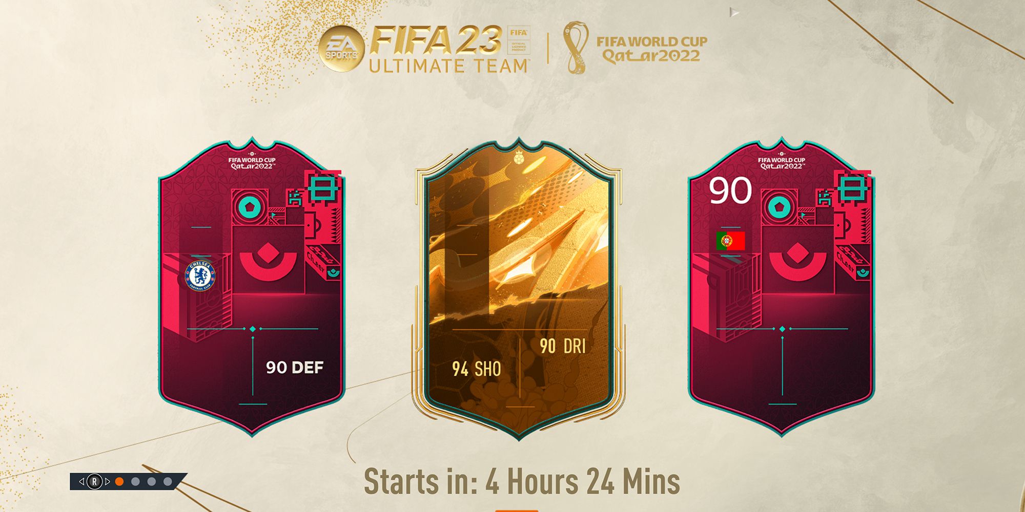 Screenshot Of Upcoming Ultimate Team Cards In FIFA 23 World Cup Mode