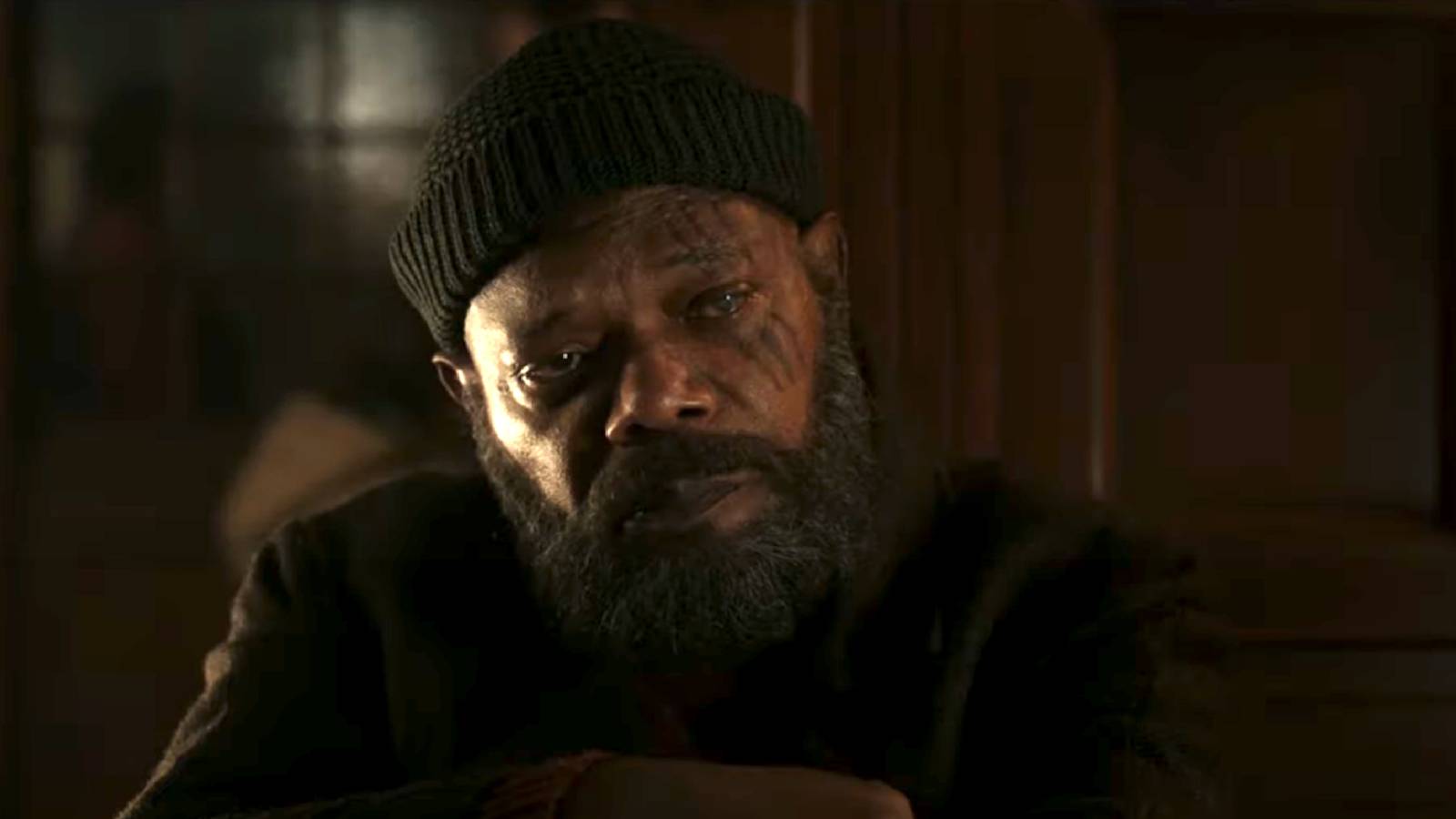 A sad Nick Fury in the Secret Invasion trailer
