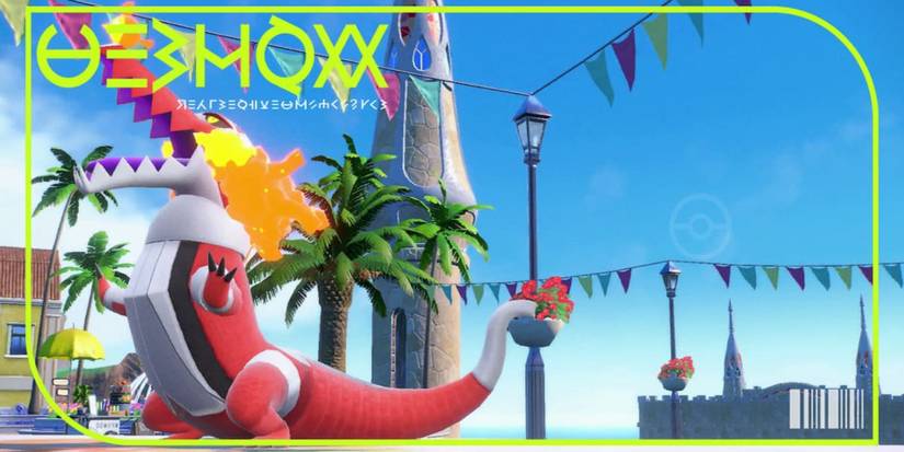 The pokedex cover for Skeledirge in Pokemon Scarlet and Violet