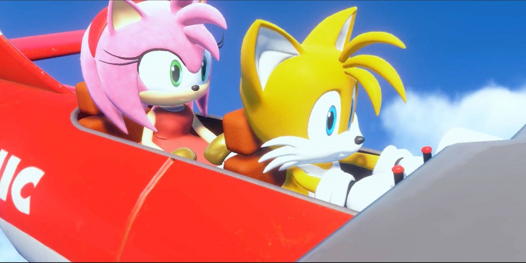 Sonic Frontiers Amy a Tails v letadle
