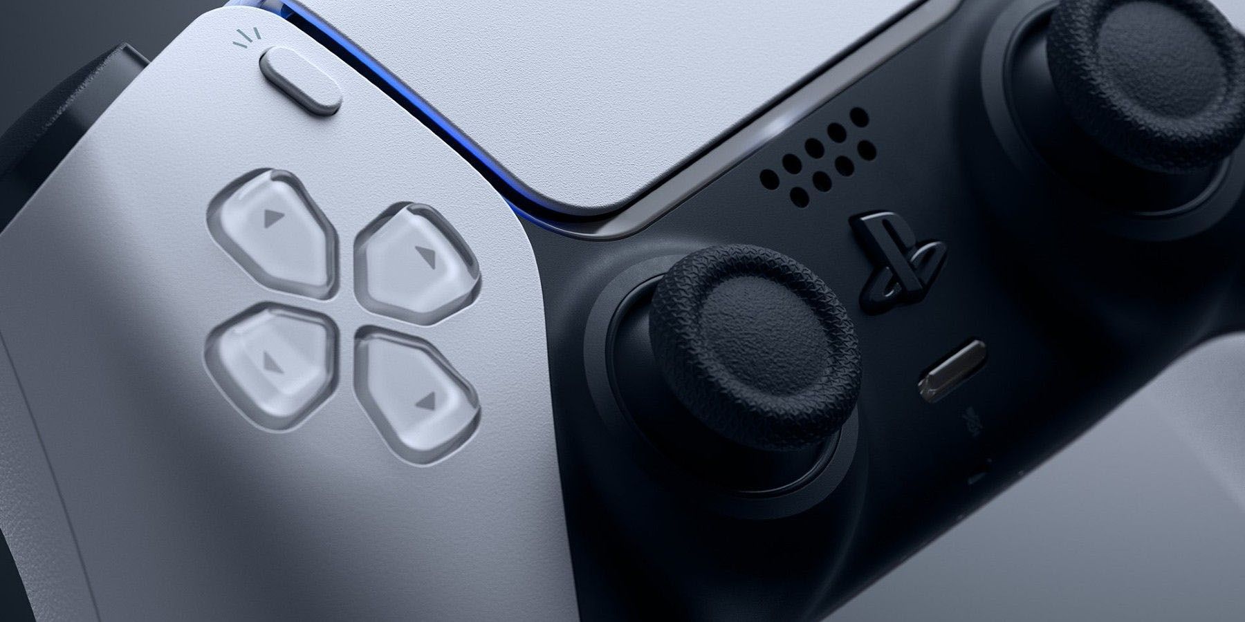 Sony white DualSense PS5 controller close up