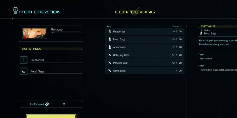 Star Ocean 6 Compounding items 