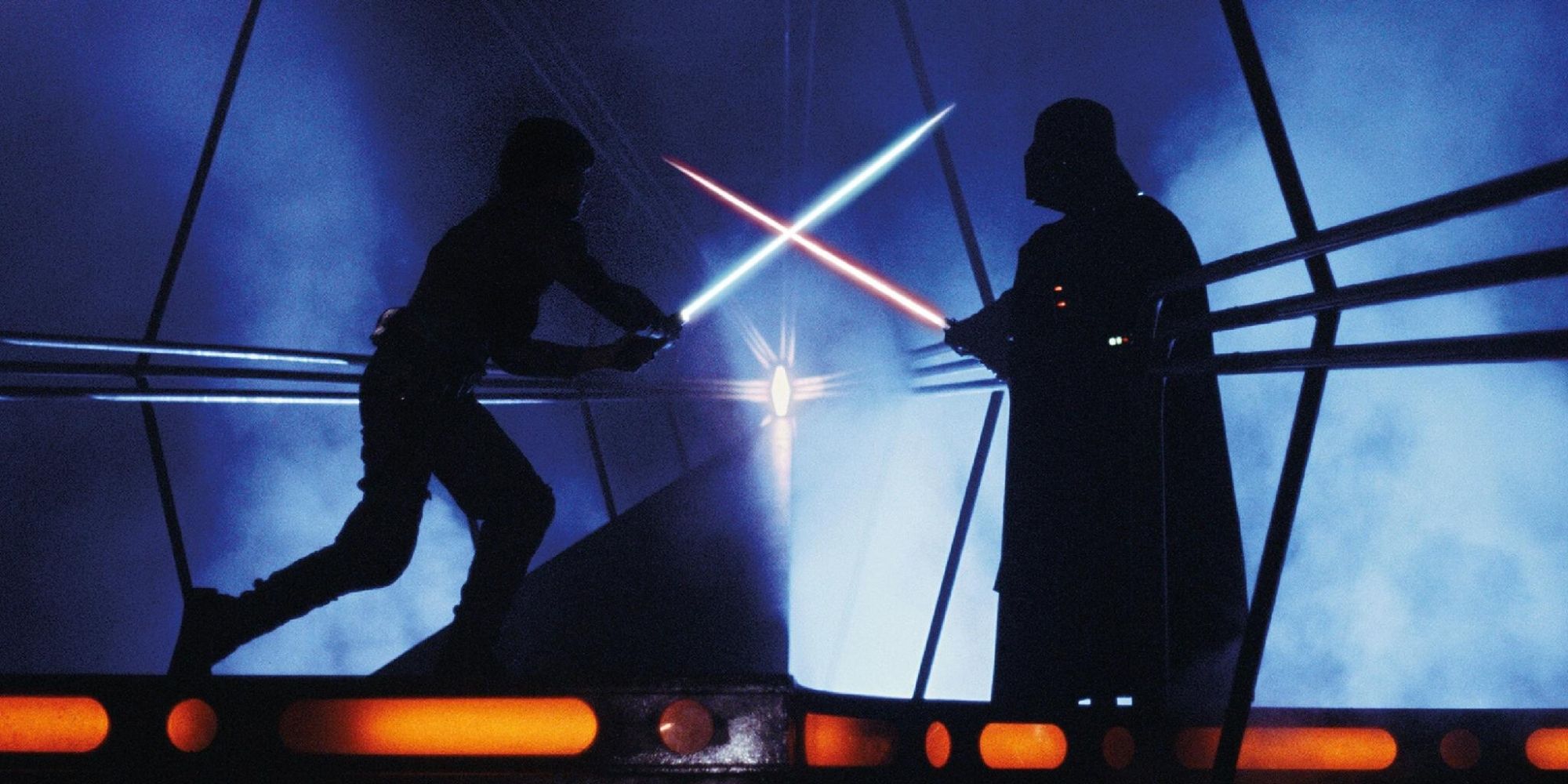 Luke and Vader in Star Wars: The Empire Strikes Back