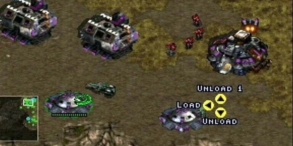 StarCraft 64 Terran bases and control interface