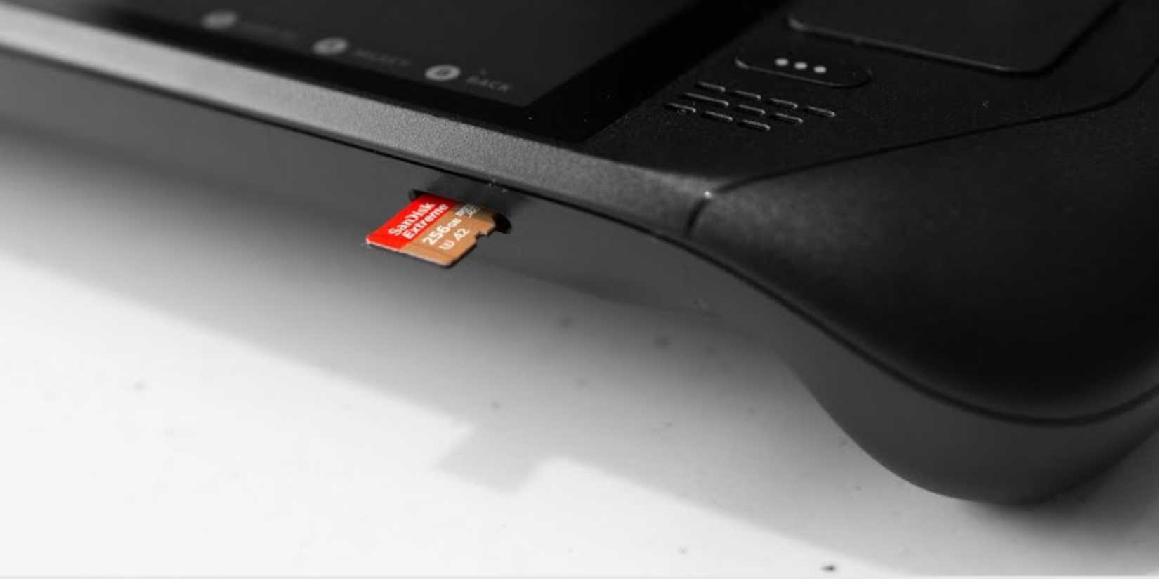 Steam Deck with Micro SD card