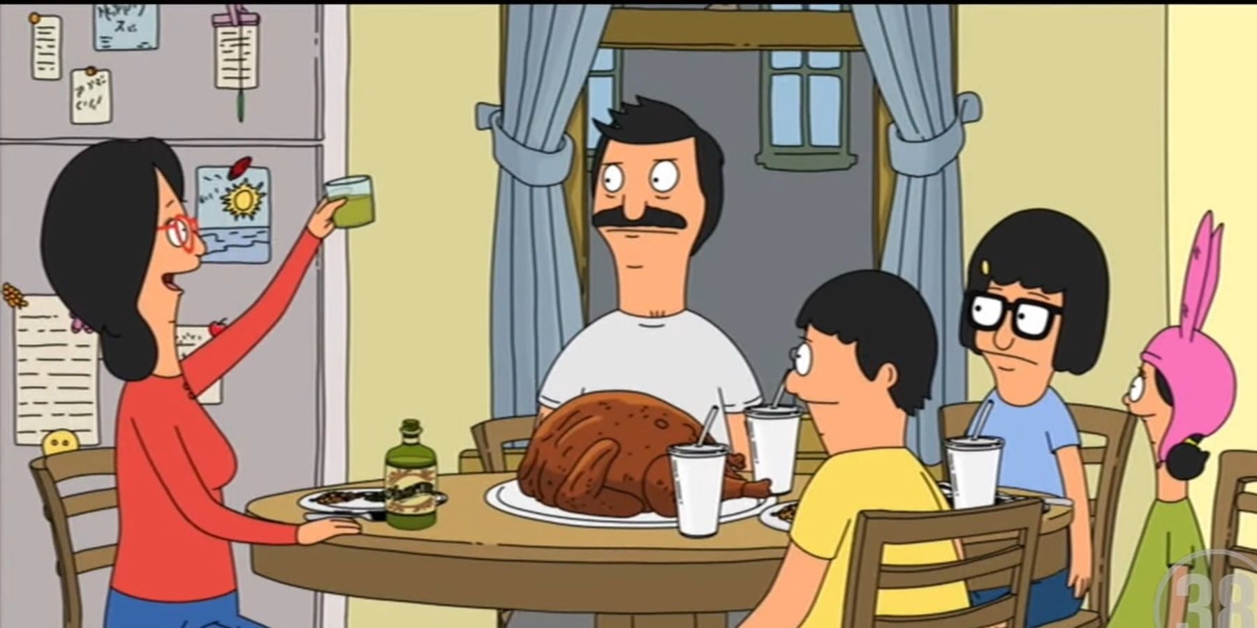 The Belchers In The First Thanksgiving Episode Cropped