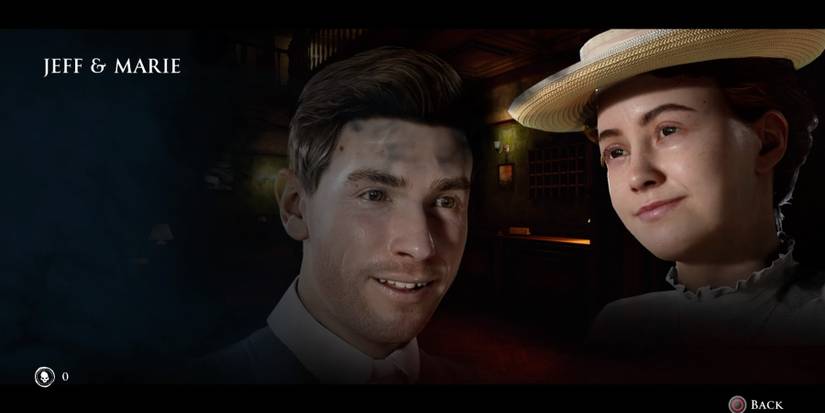 Character sheet displaying Jeff and Marie in Dark Pictures The Devil in Me