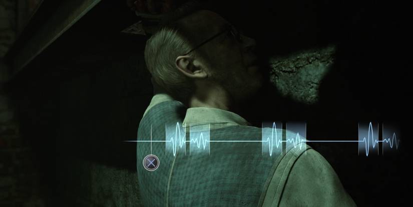 Charlie in the furnace room during a quick time event sequence