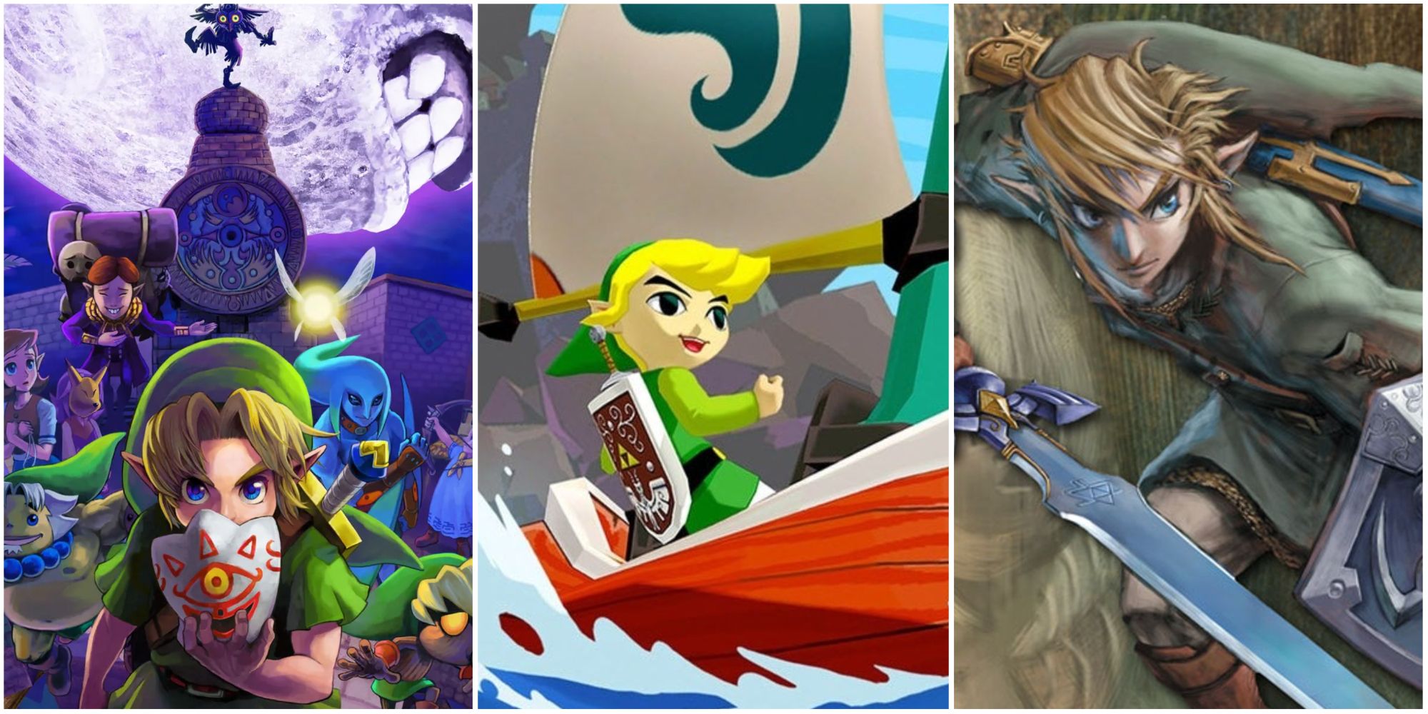 The Legend of Zelda: Majora's Mask, Wind Waker, and Twilight Princess
