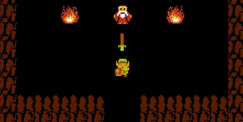 "Take this" scene from The Legend of Zelda