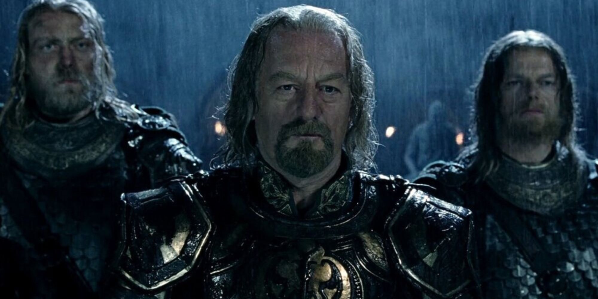 Theoden and soldiers in The Lord of the Rings The Two Towers