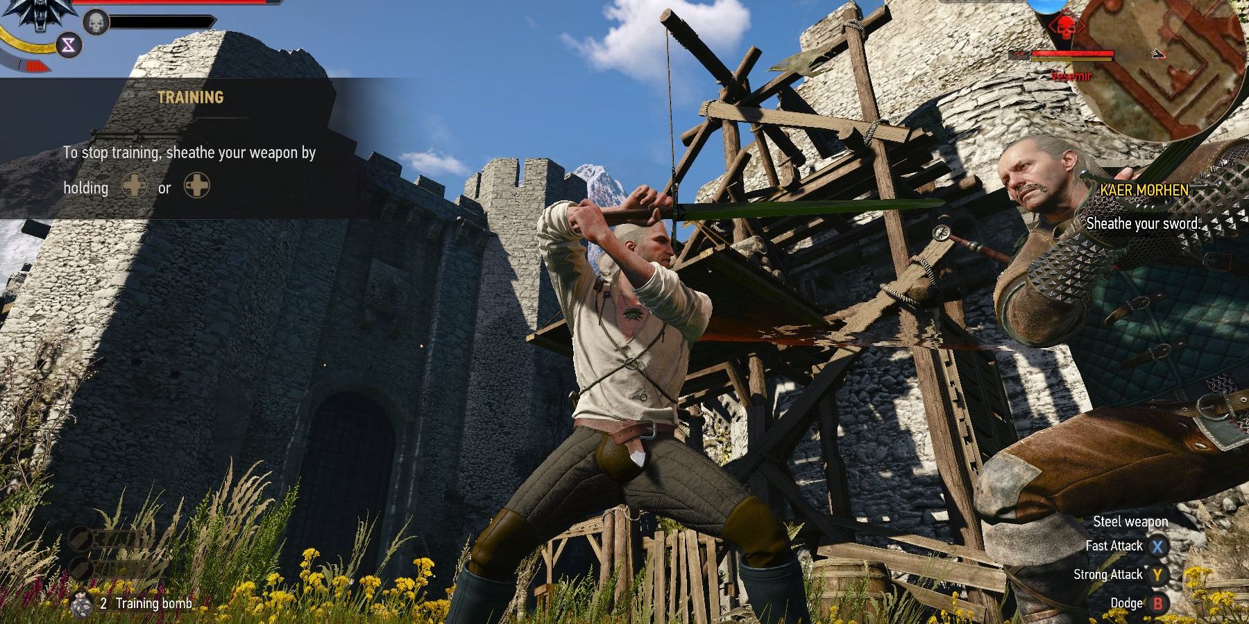 The Witcher 3 Geralt training