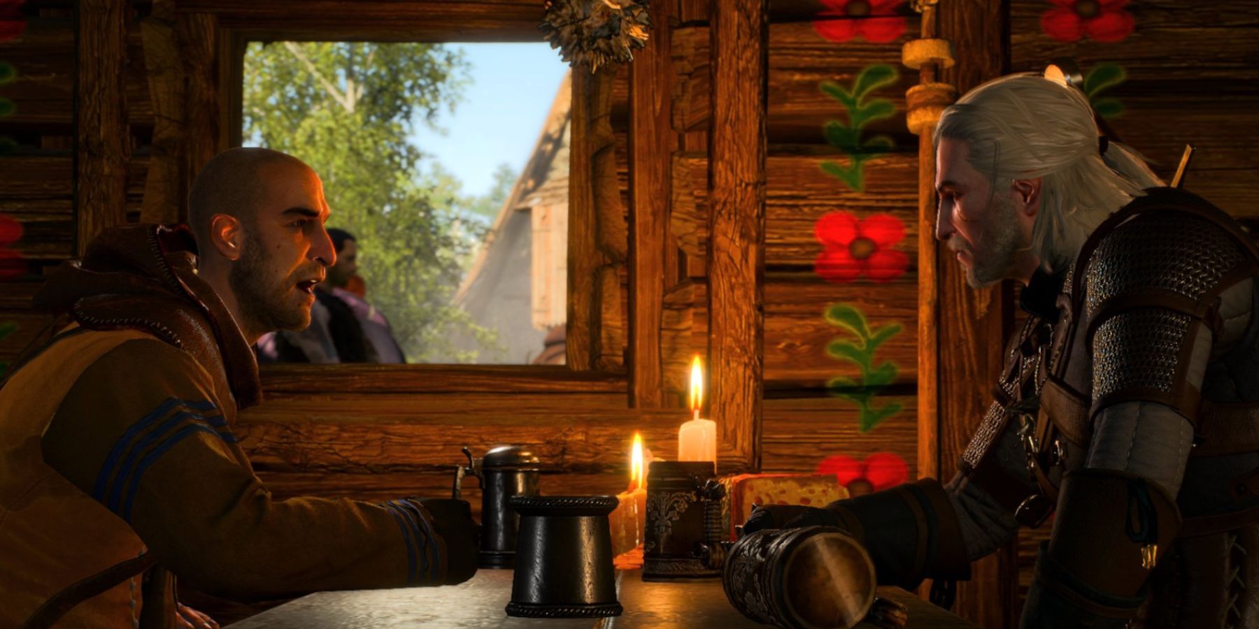 The Witcher 3 Geralt's asking about Yen at the White Orchid Inn