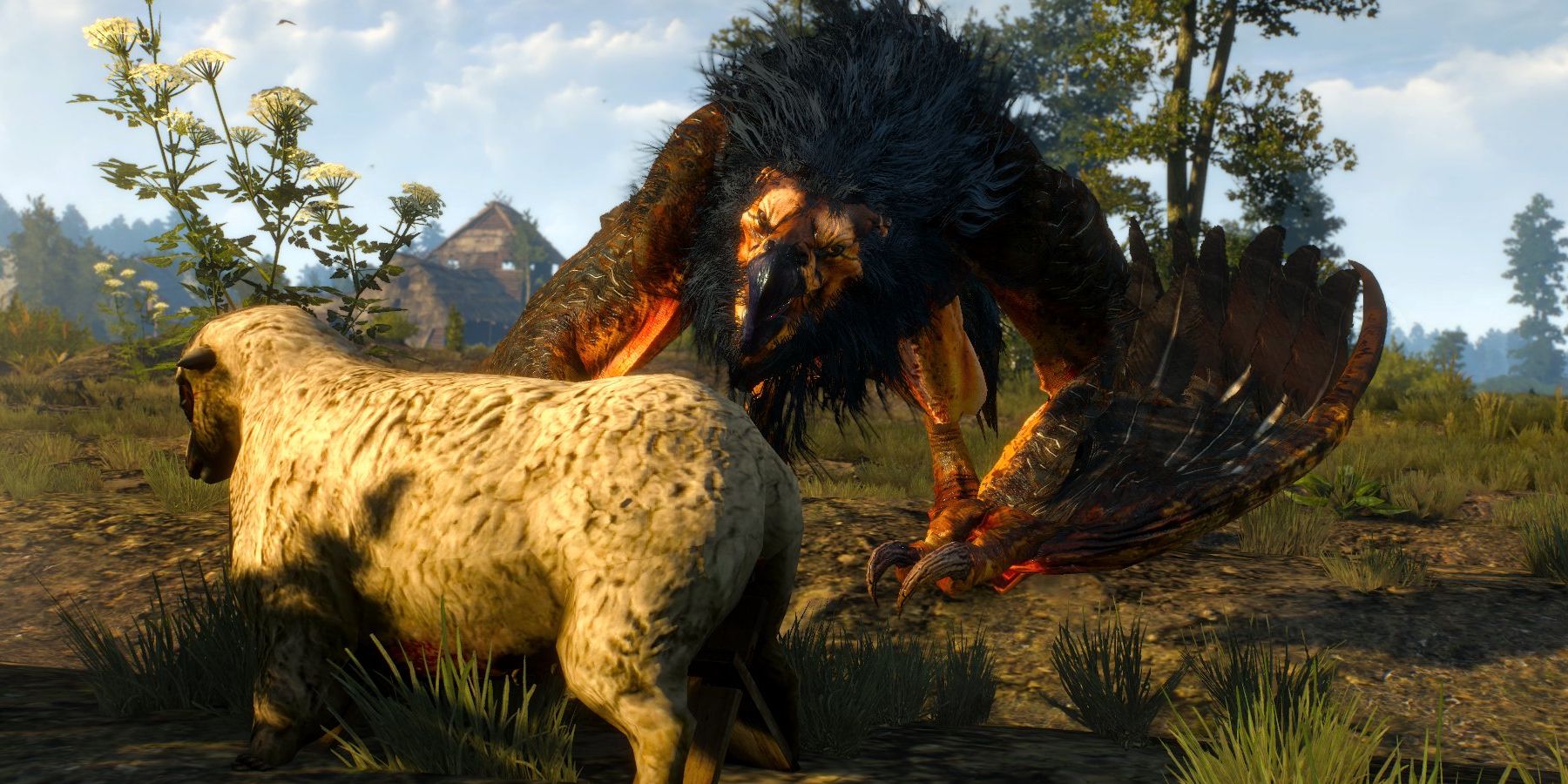 The Witcher 3 the Griffin taking the bait