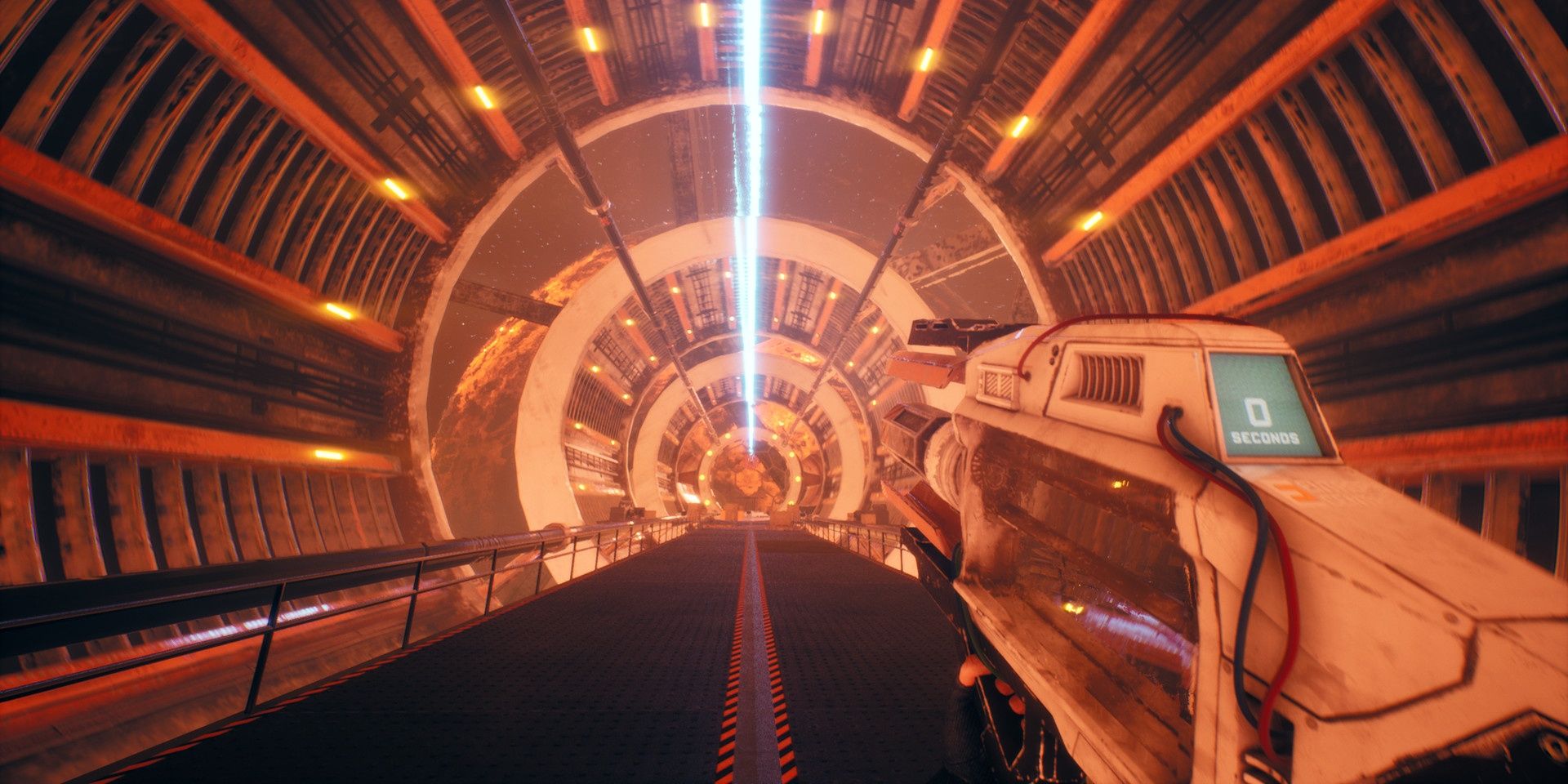 Walking inside the facility's giant entropy device in The Entropy Centre