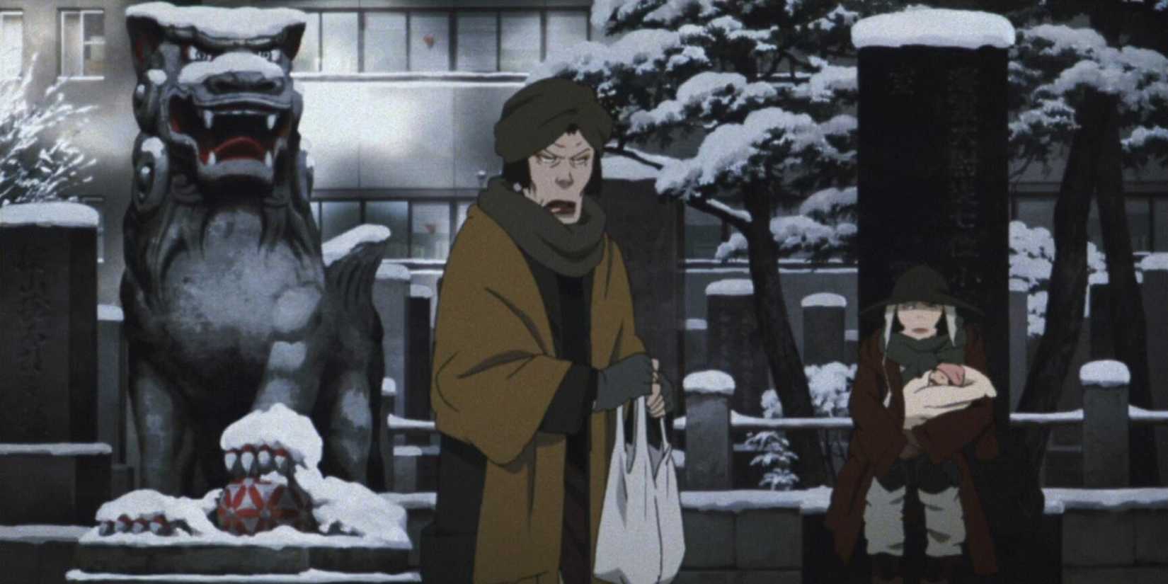 Hana, Kiyoko, and Miyuki in Tokyo Godfathers