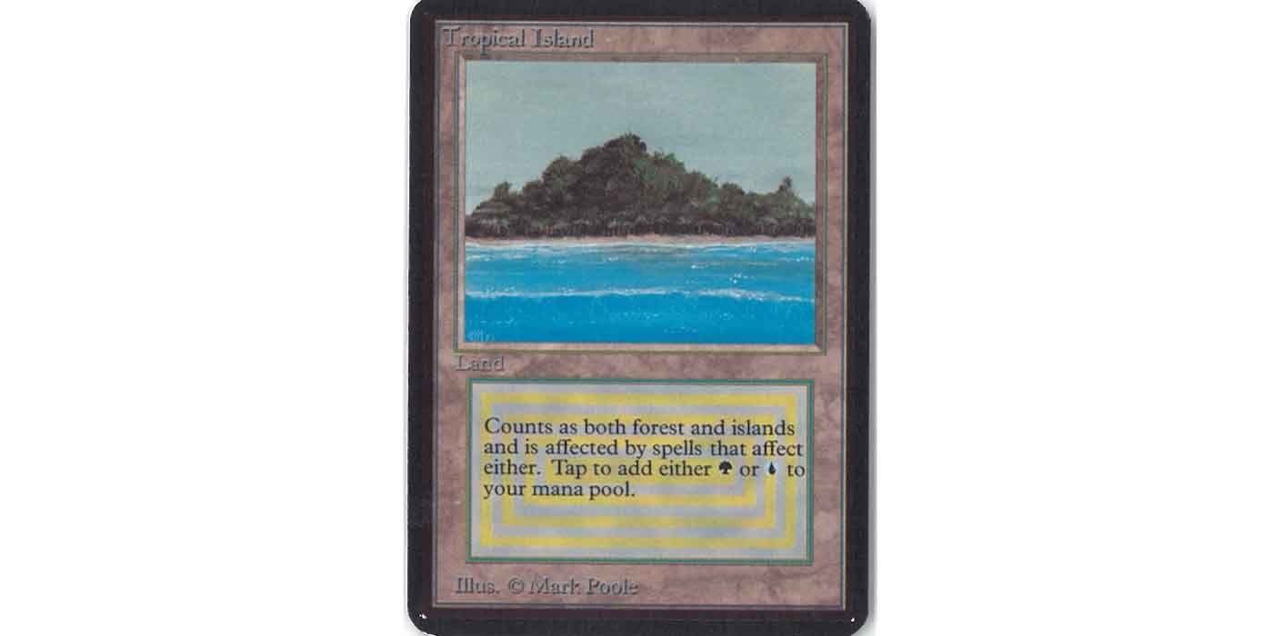 Tropical Island dual land card in Magic