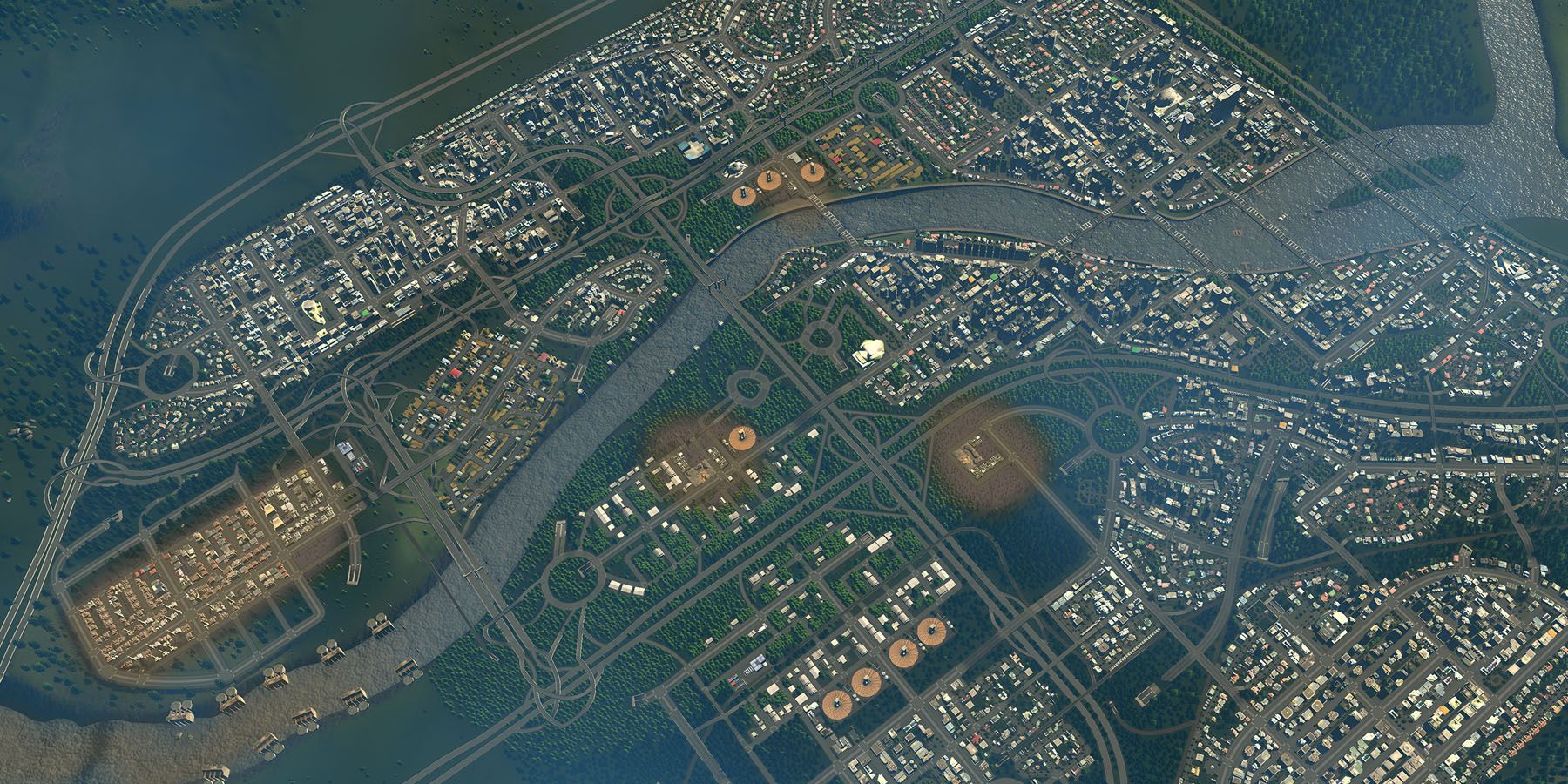 Twin Rivers in Cities Skylines