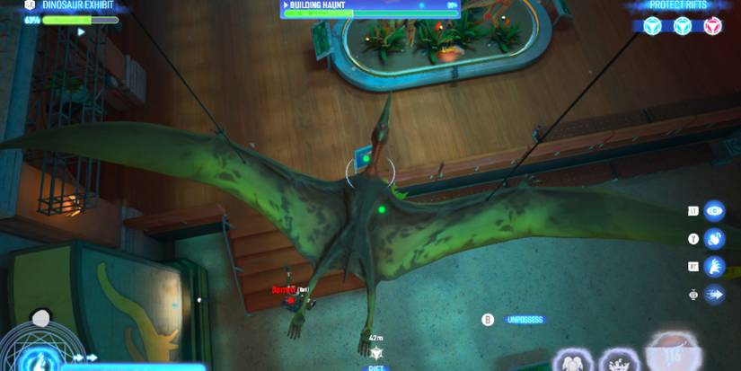 Ghost Hiding At Height In Object Possession In Ghostbusters: Spirits Unleashed