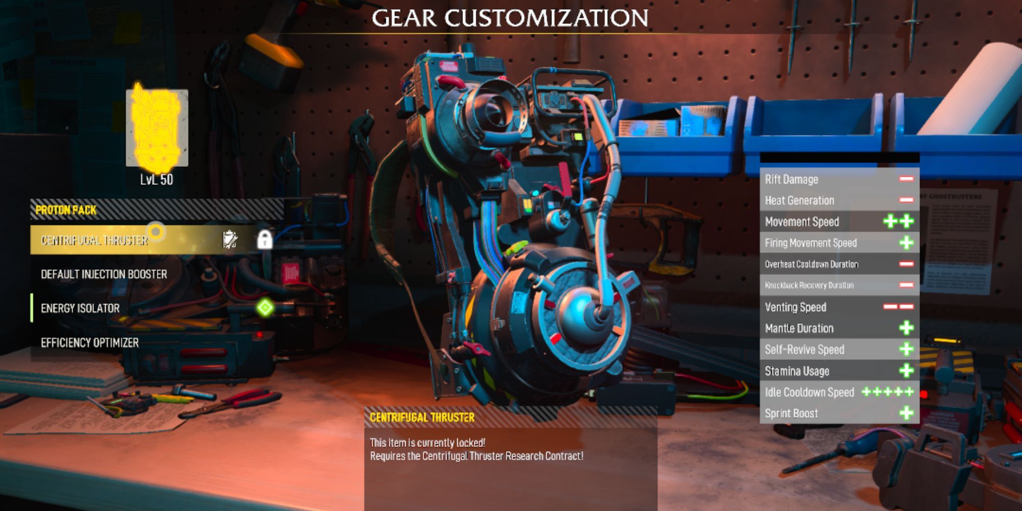 Centrifugal Thruster Proton Pack Upgrade Ghostbusters: Spirits Unleashed 