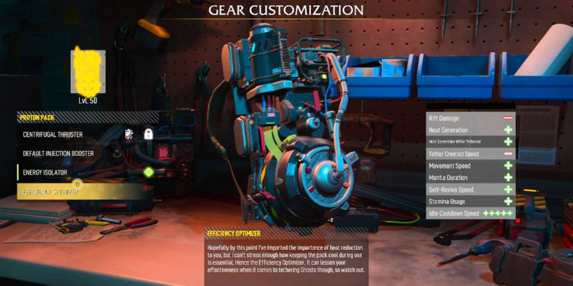 Efficiency Optimizer Proton Pack Upgrade Ghostbusters: Spirits Unleashed 