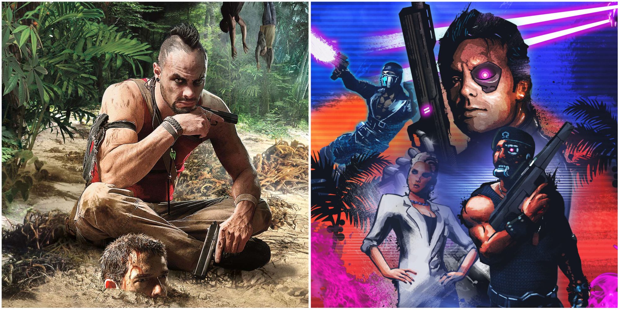 Vaas in Far Cry 3 and Rex Colt in Blood Dragon