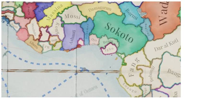 map of north and west Africa in Victoria 3