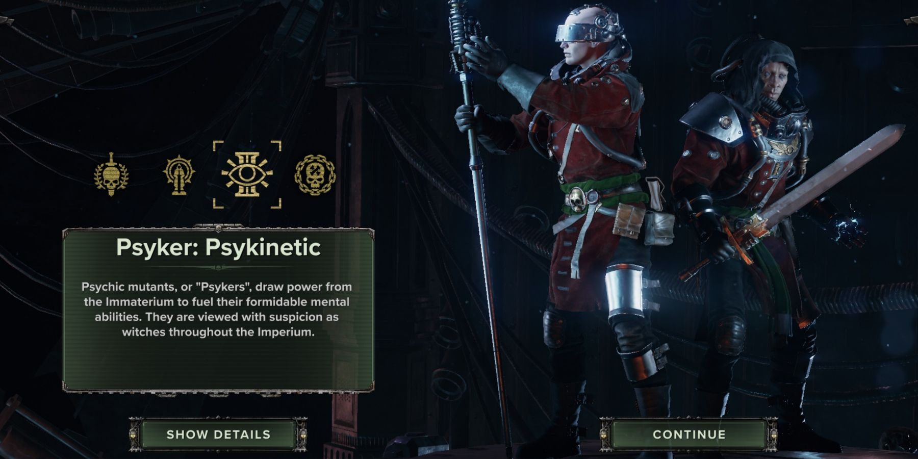 Warhammer 40,000 Darktide Choosing A Psyker Psykinetic