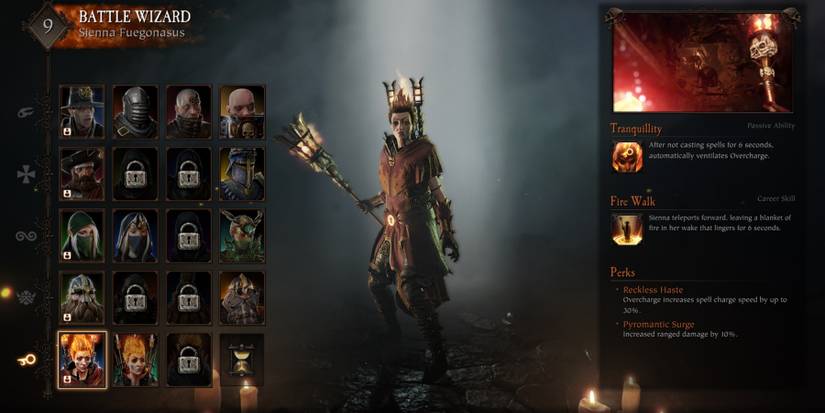 Warhammer Vermintide 2 Battle Wizard Selection