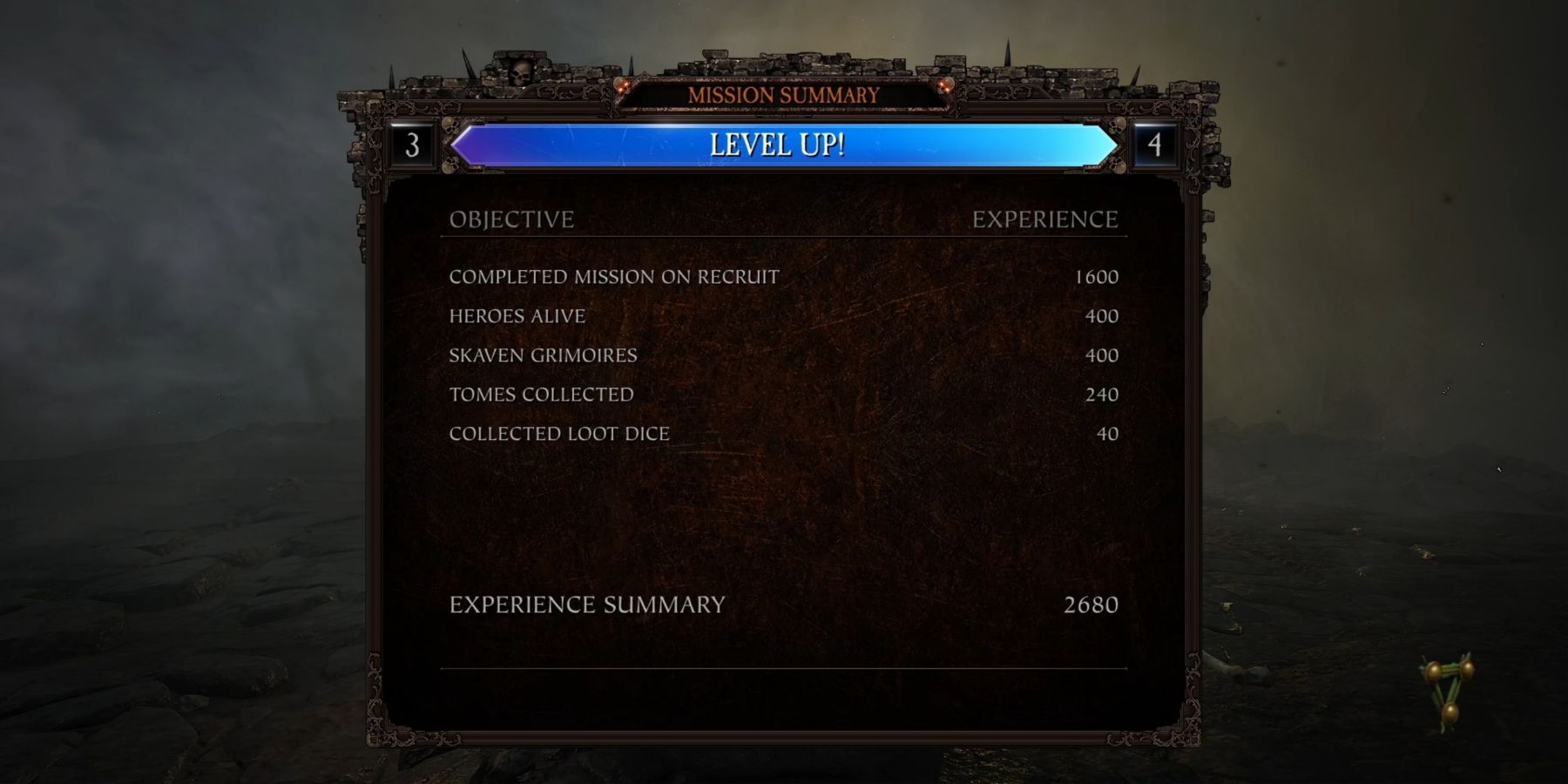 Warhammer Vermintide 2 Leveling Up A Character