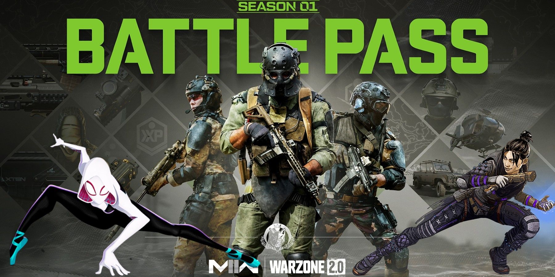 Warzone 2.0 Battle Pass x Fortnite x Apex Legends