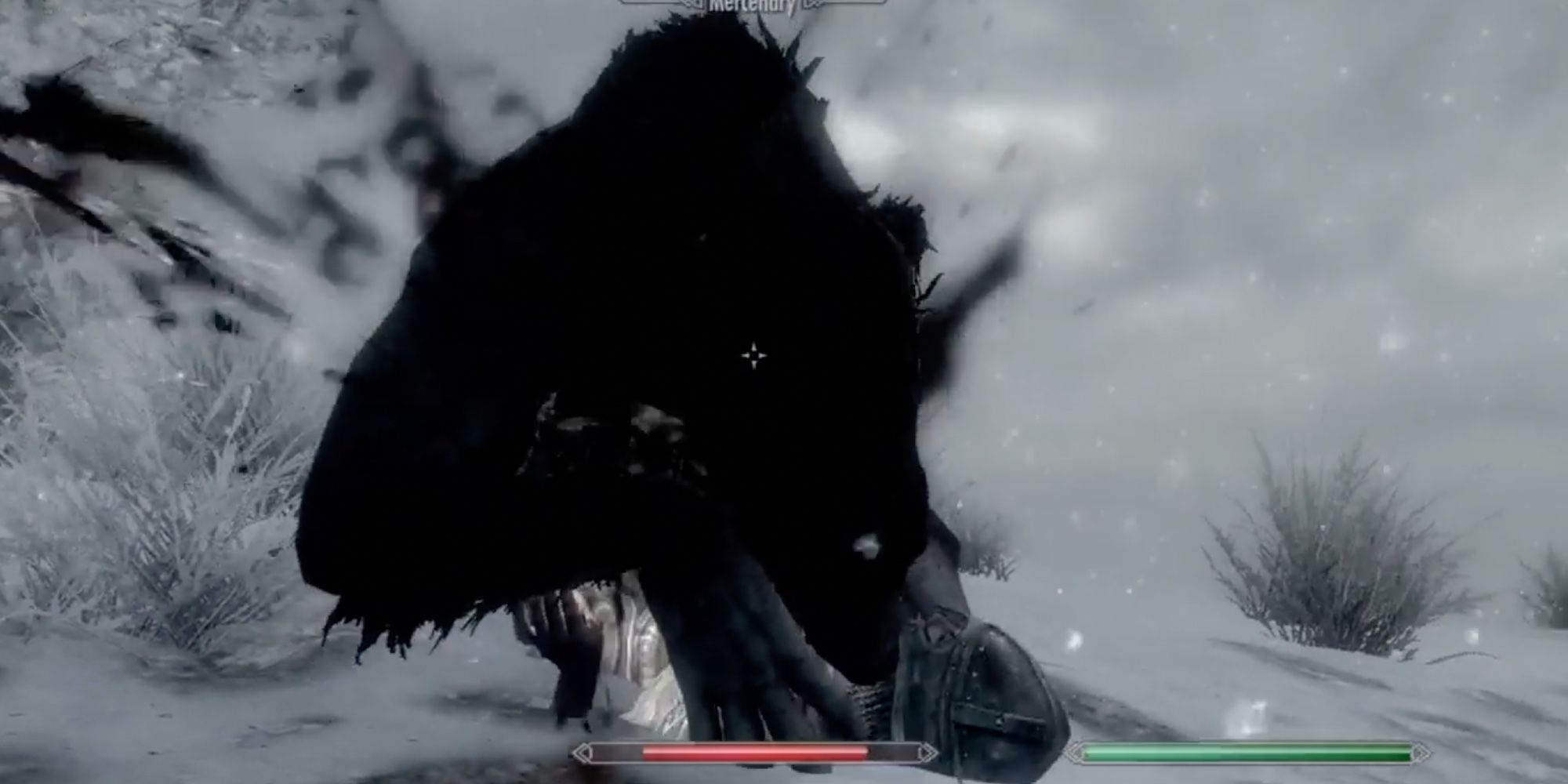 Player bites into a monster in the forest as a Werewolf