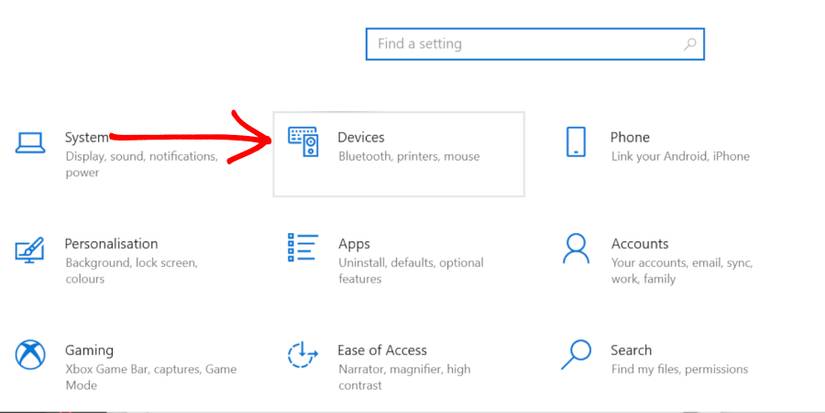 Windows Devices Settings