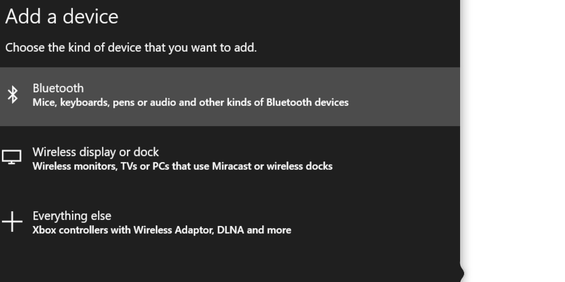 Windows select bluetooth device