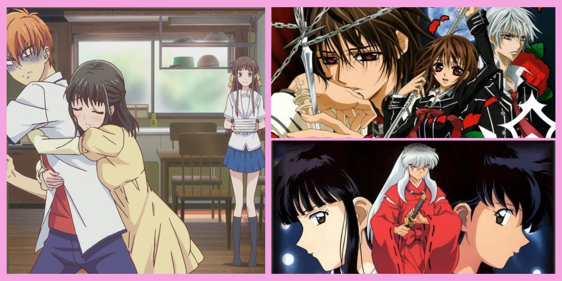 Kagura Kyo Sohma Tohru Honda Fruits Basket Kaname Kuran Yuki Cross Zero Kiryu Vampire Knight Inuyasha Kikyo Kagome Higurashi