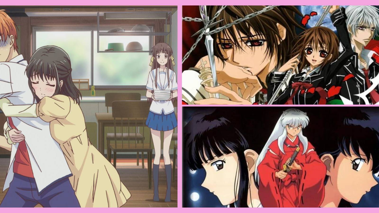Kagura Kyo Sohma Tohru Honda Fruits Basket Kaname Kuran Yuki Cross Zero Kiryu Vampire Knight Inuyasha Kikyo Kagome Higurashi