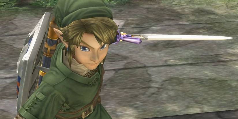 Link wielding the Master Sword in The Legend Of Zelda: Twilight Princess