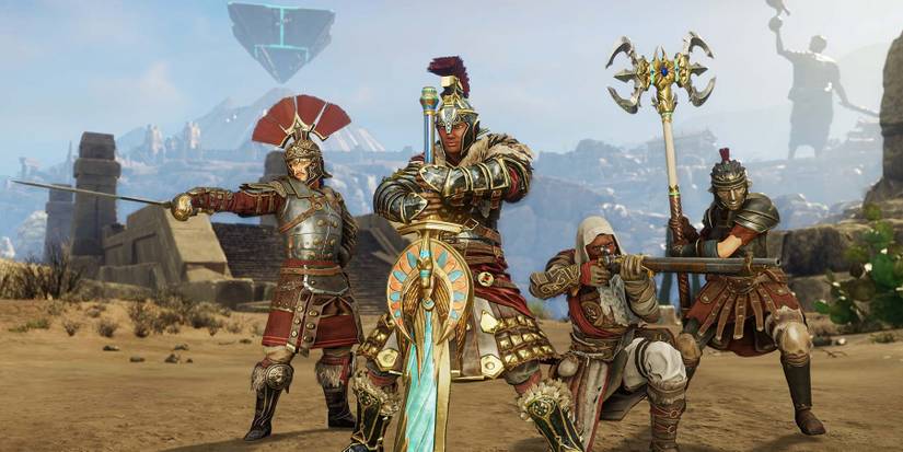 A Greatsword along a team of players