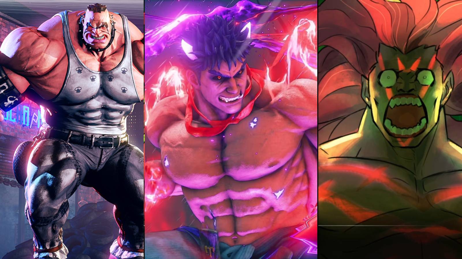 Abigail SF5 Render, Kage SF5 Gameplay, Necalli SF5 Artwork