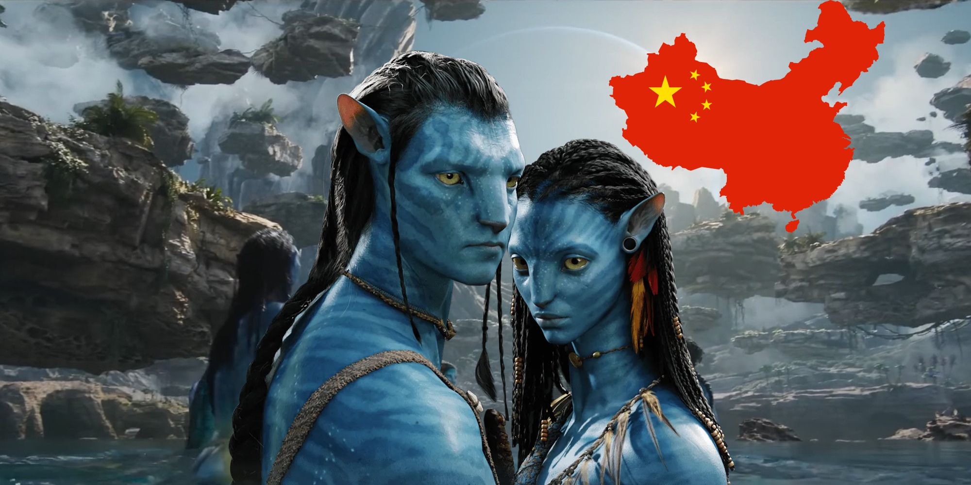 Avatar The Way of Water with China map Jake Sully Neytiri