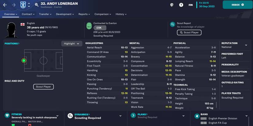 Andy Lonergan In Football Manager 23 fixed