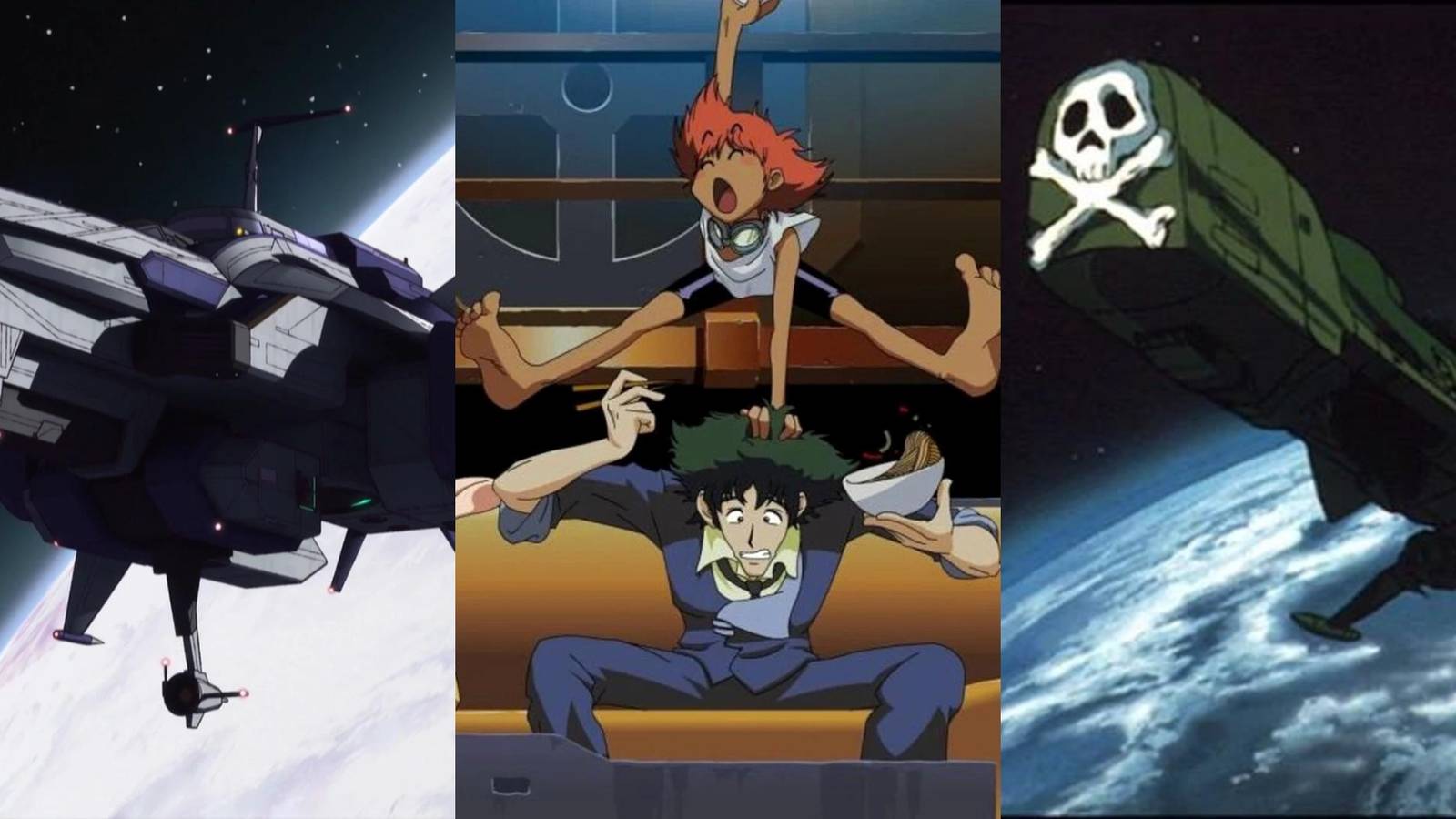 Astra in Astra Lost In Space, Spike and Edward in Cowboy Bebop, Ship in Space Pirate Captain Harlock