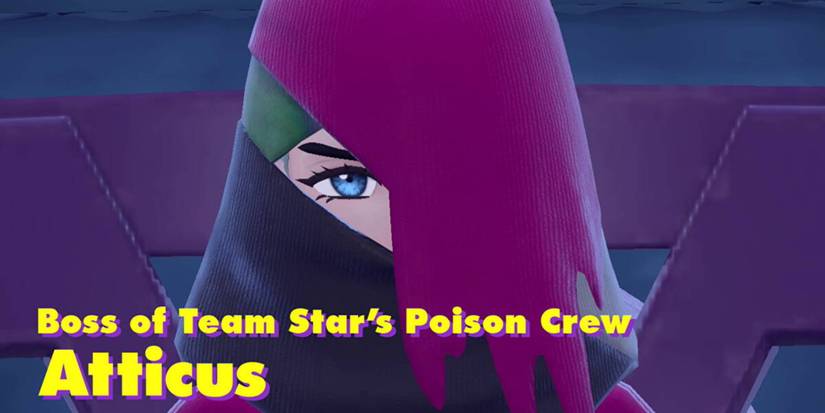 Close up of Atticus from Team Star in Pokemon Scarlet and Violet