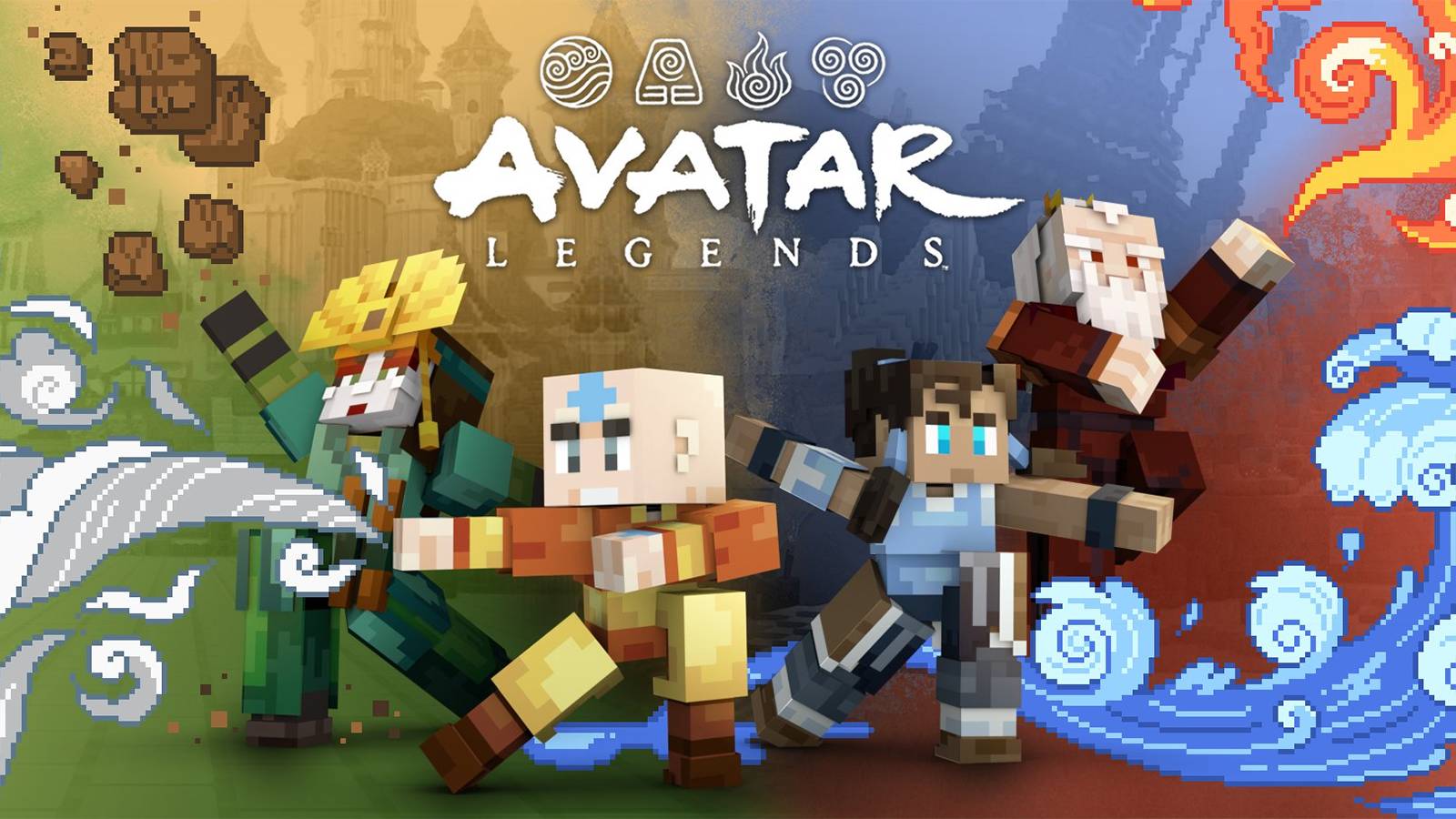 avatar minecraft legends dlc marketplace the last airbender legend of korra aang kyoshi roku