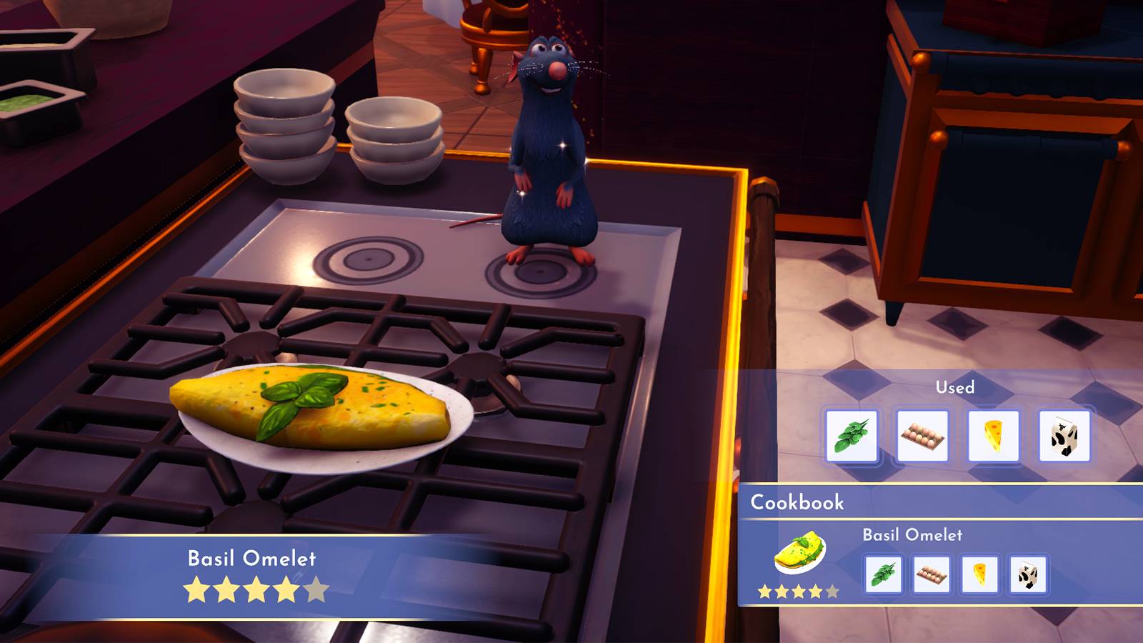 basil omelet in disney dreamlight valley