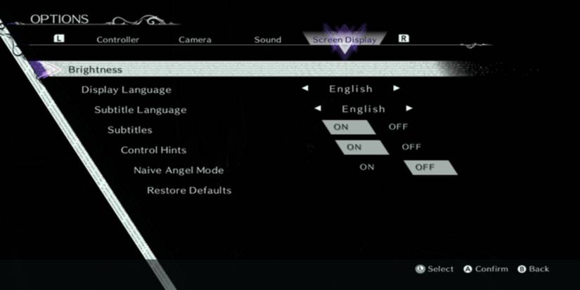 bayonetta 3 menu naive angel